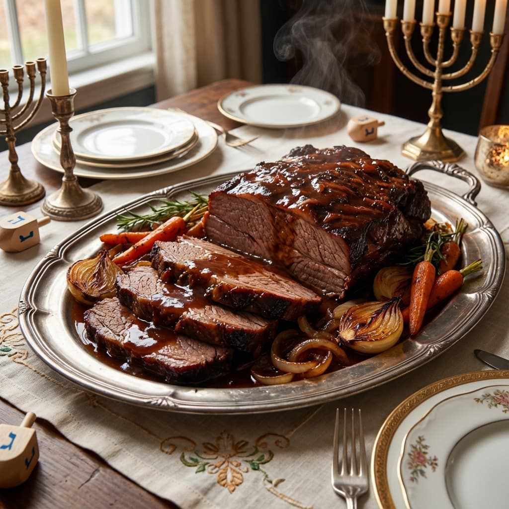 Chef Zaffaron’s Heritage Braised Hanukkah Brisket