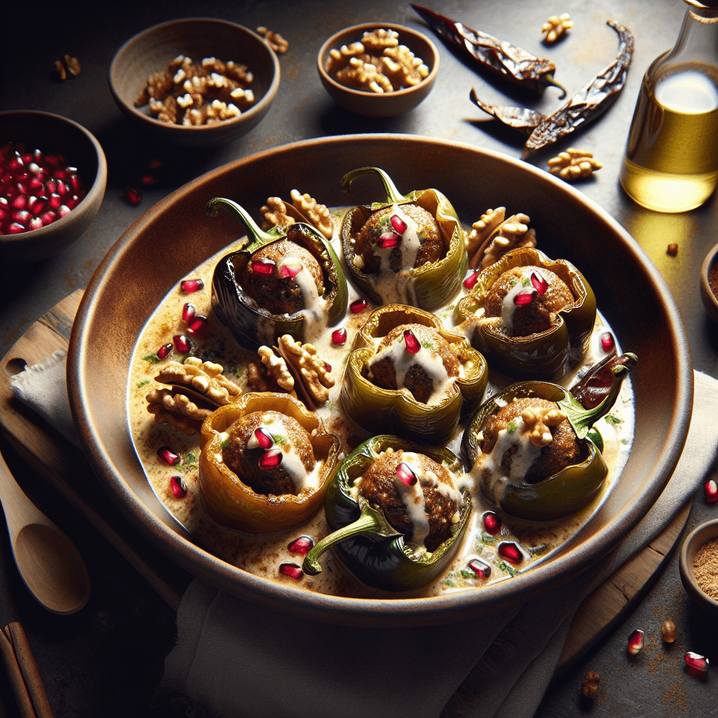 Classic Mexican Chiles en Nogada with Walnut Sauce