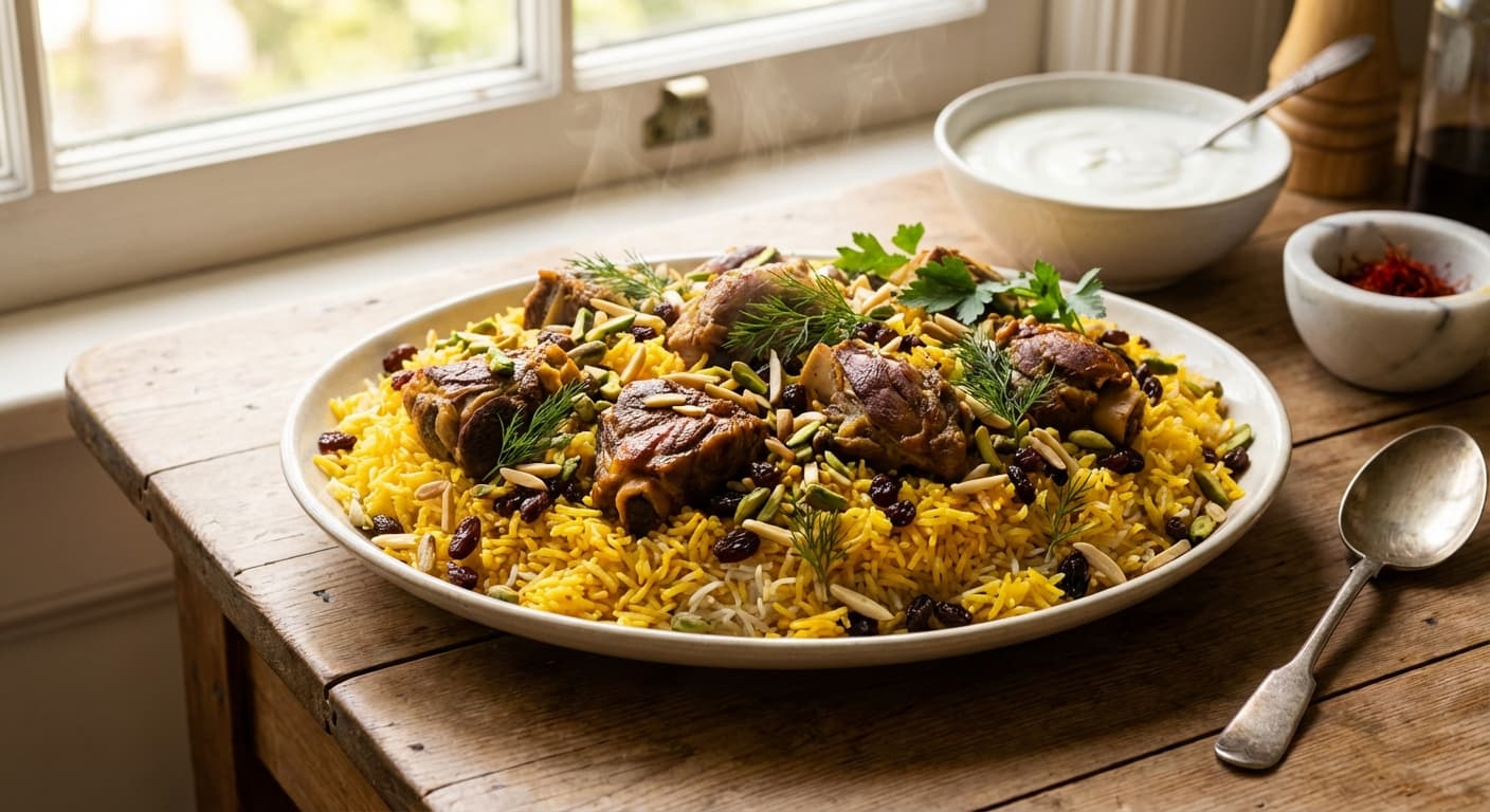 Bara Polo — Persian Lamb and Spiced Rice - authentic persian recipe