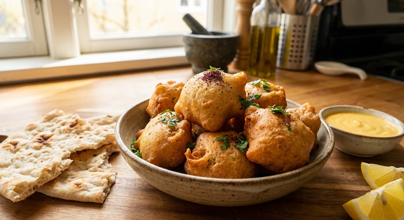 Beniye Migo — Persian-Style Puffy Shrimp Fritters - authentic persian recipe