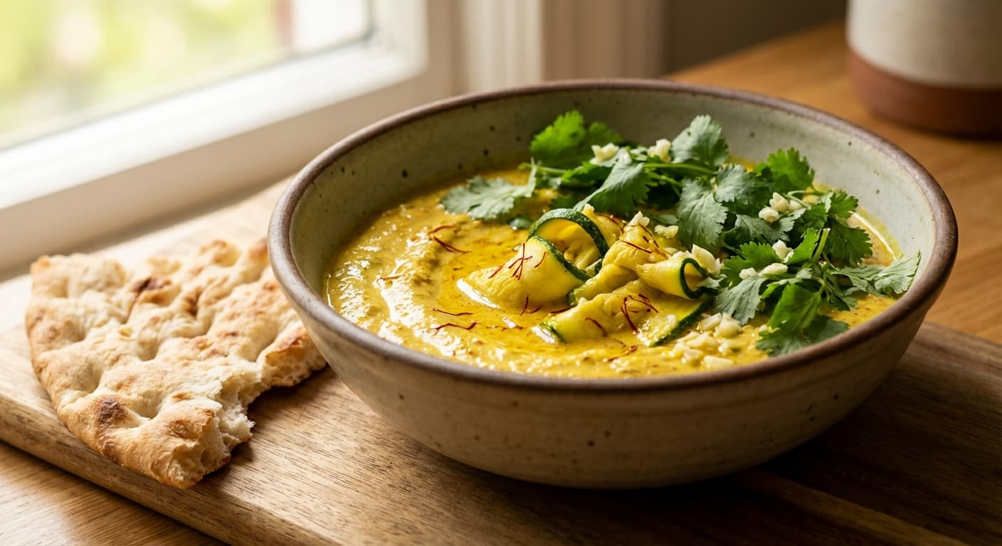 Borani Kadu — Persian Saffron Zucchini Yogurt Dip - authentic persian recipe