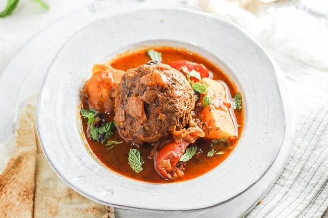 Pan-Seared Chicken Meatballs with Mozzarella (Kufteh Ghelgheli Ba Morgh)