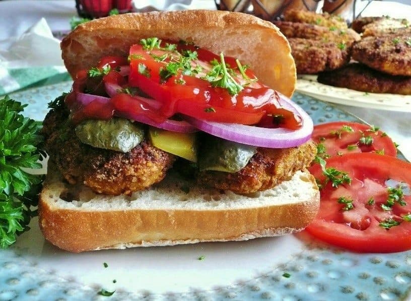 Beef Burger Cutlets with Homemade Baguette Crumbs