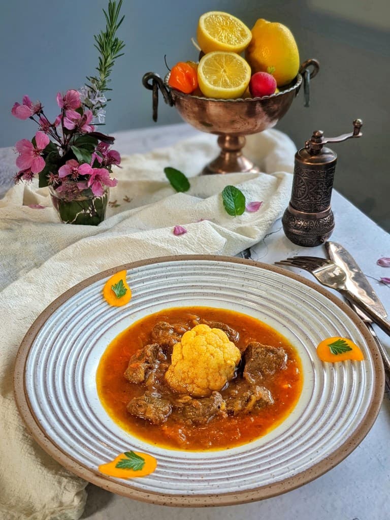 Persian Cauliflower and Lamb Stew (Khoresh-e Gol Kalam)
