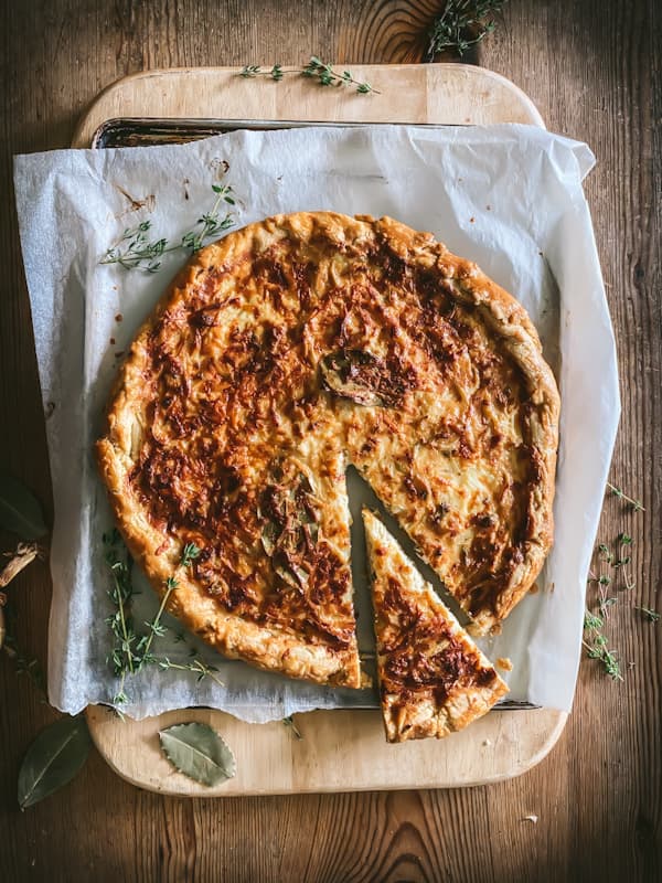 Savory Leek and Onion Cream Tart