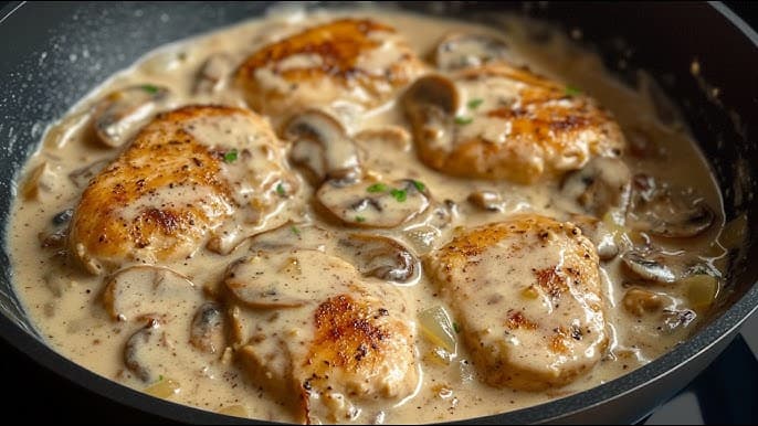 Golden Chicken and Mushroom Soufflé