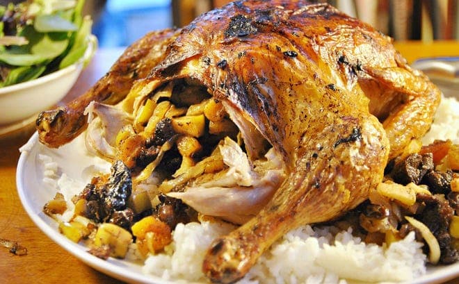 Persian-Style Saffron Stuffed Chicken Legs