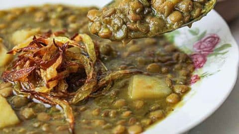 Creamy Lentil Mozzarella Toasted Sandwich (Asnak Adas)