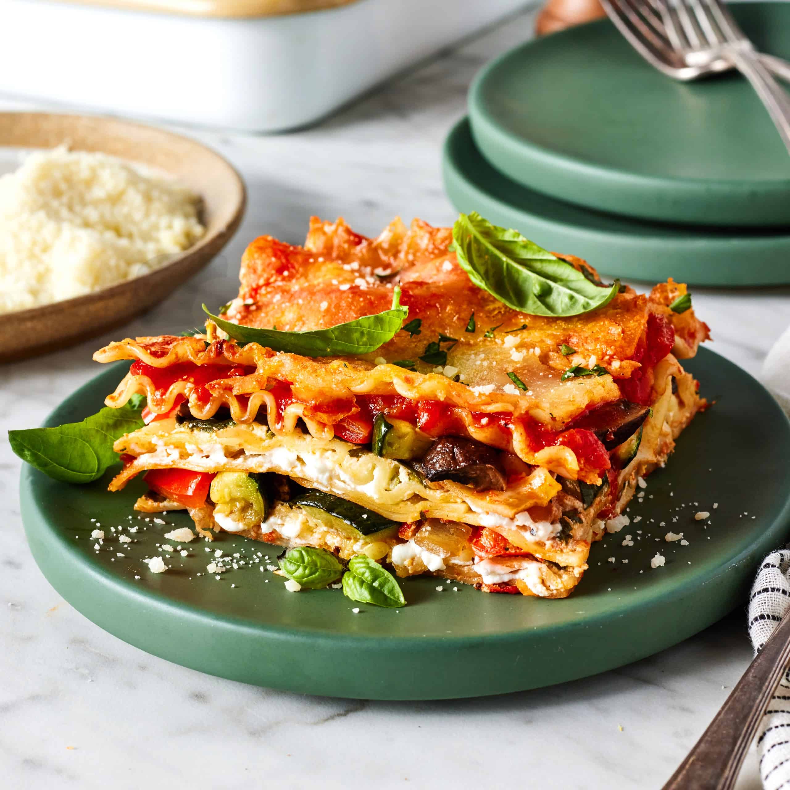 Creamy Vegetable Lasagna with Zucchini & Mushrooms