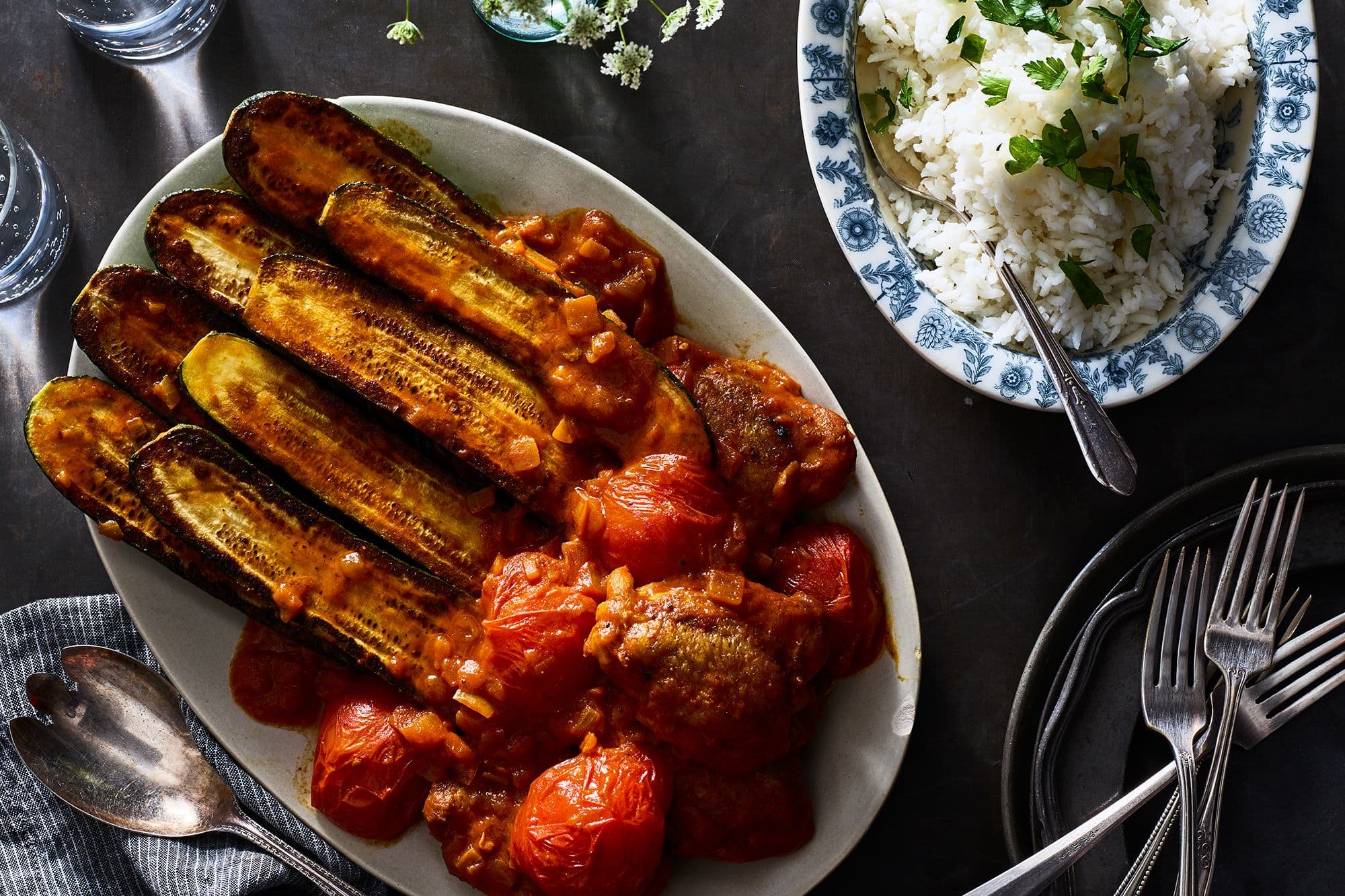 Persian-Style Zucchini and Sausage Stew (Khorak Kadoo ba Sosis)