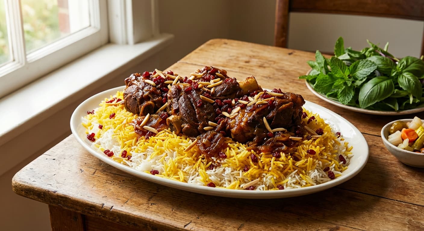 Chelo Goosht Semnani — Semnani Rice with Lamb - authentic persian recipe