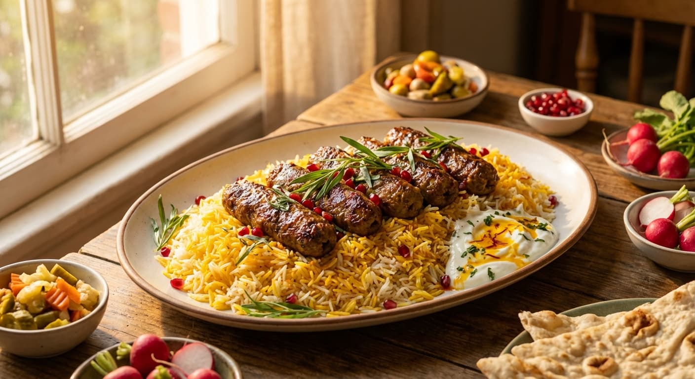 Chelow Kabab Tarkhooni — Persian Tarragon Kebabs with Rice - authentic persian recipe