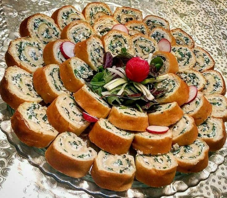 Persian Savory Cheese Crepe Roll (Roulat Panir)