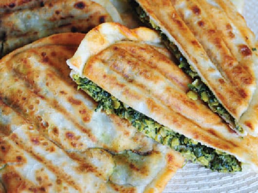 Spiced Lentil & Spinach Stuffed Chapati