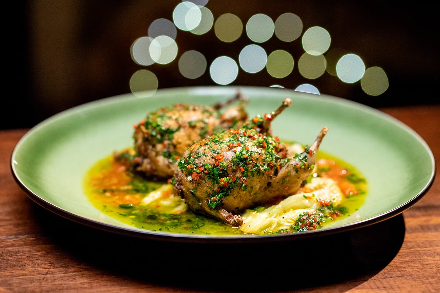 Roasted Quail with Lemon-Date Vinegar Sauce (Khorak-e Baldarcheen)