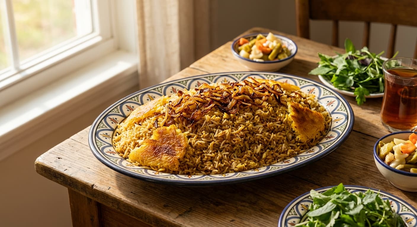 Dami Bolghur — Persian Toasted Bulgur and Rice Pilaf - authentic persian recipe