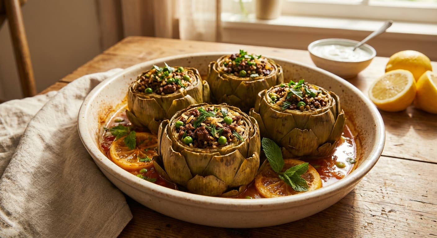 Dolmeh Artichoke — Persian Stuffed Artichokes - authentic persian recipe