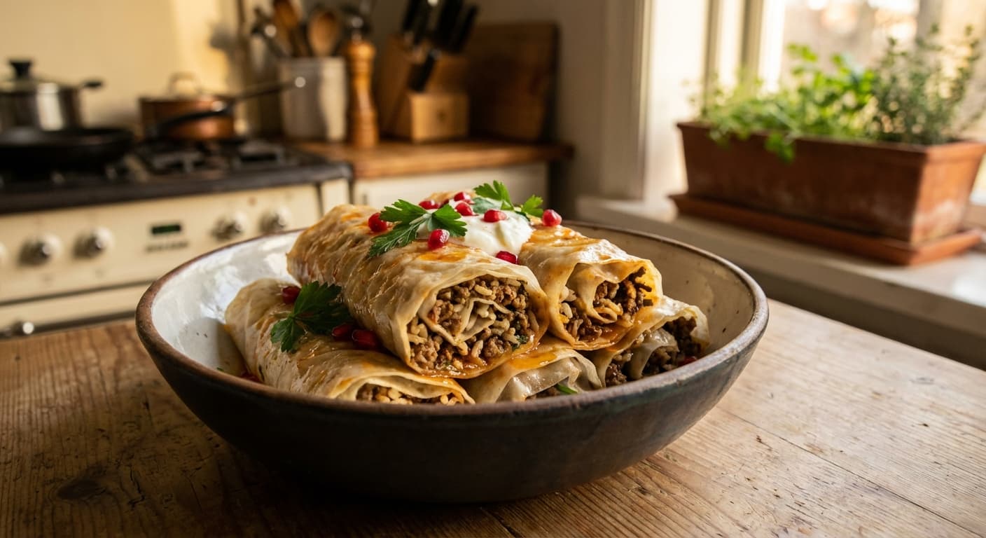 Dolmeh Ba Nan Lavash — Persian Stuffed Lavash Bread - authentic persian recipe