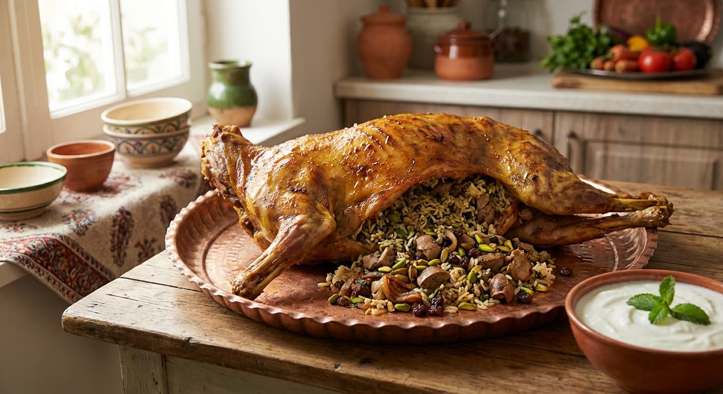 Dolmeh Bareh — Persian Stuffed Lamb Roast - authentic persian recipe