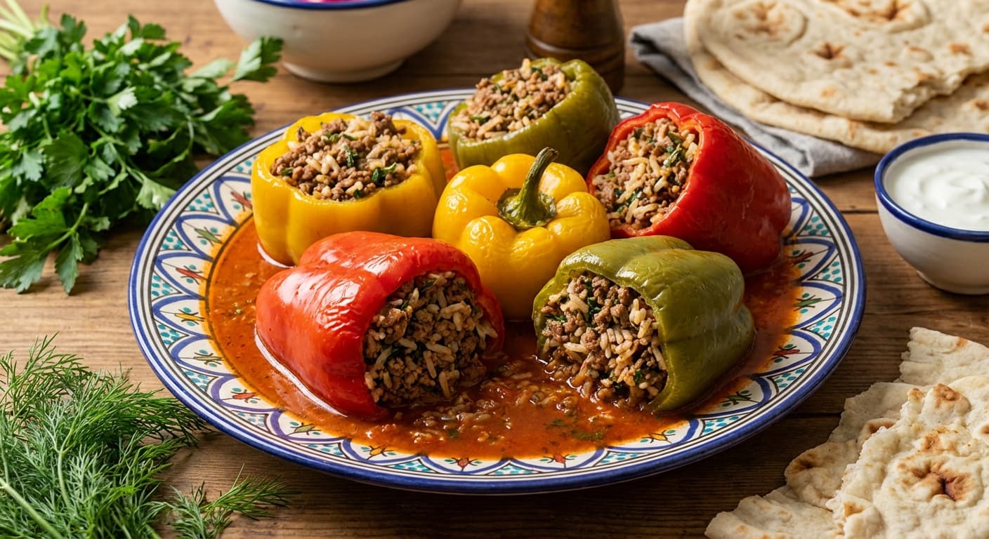 Dolmeh-e Felfel — Persian Stuffed Bell Peppers - authentic persian recipe