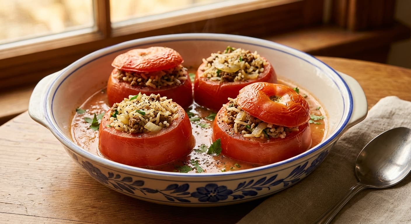 Dolmeh Gojeh Farangi — Persian Stuffed Tomatoes - authentic persian recipe