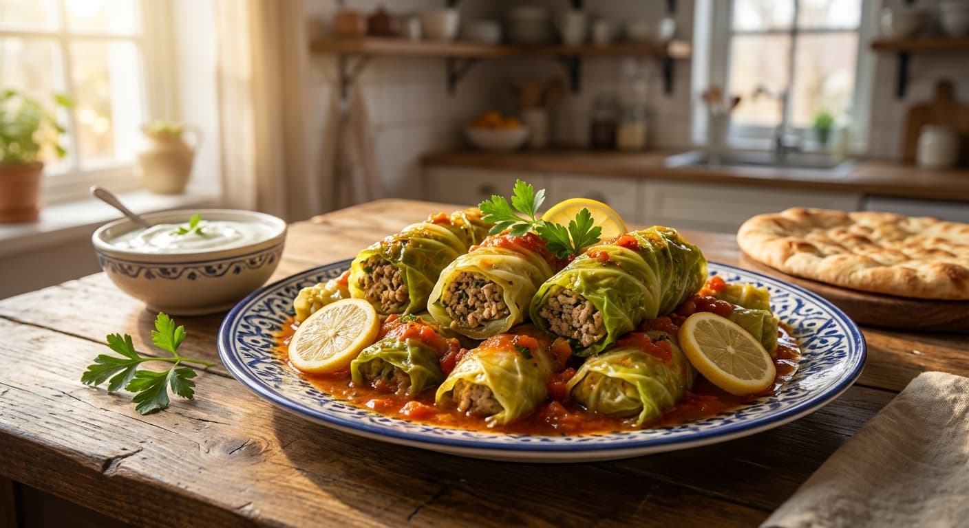 Dolmeh Kalam ba Morgh — Persian Stuffed Cabbage - authentic persian recipe