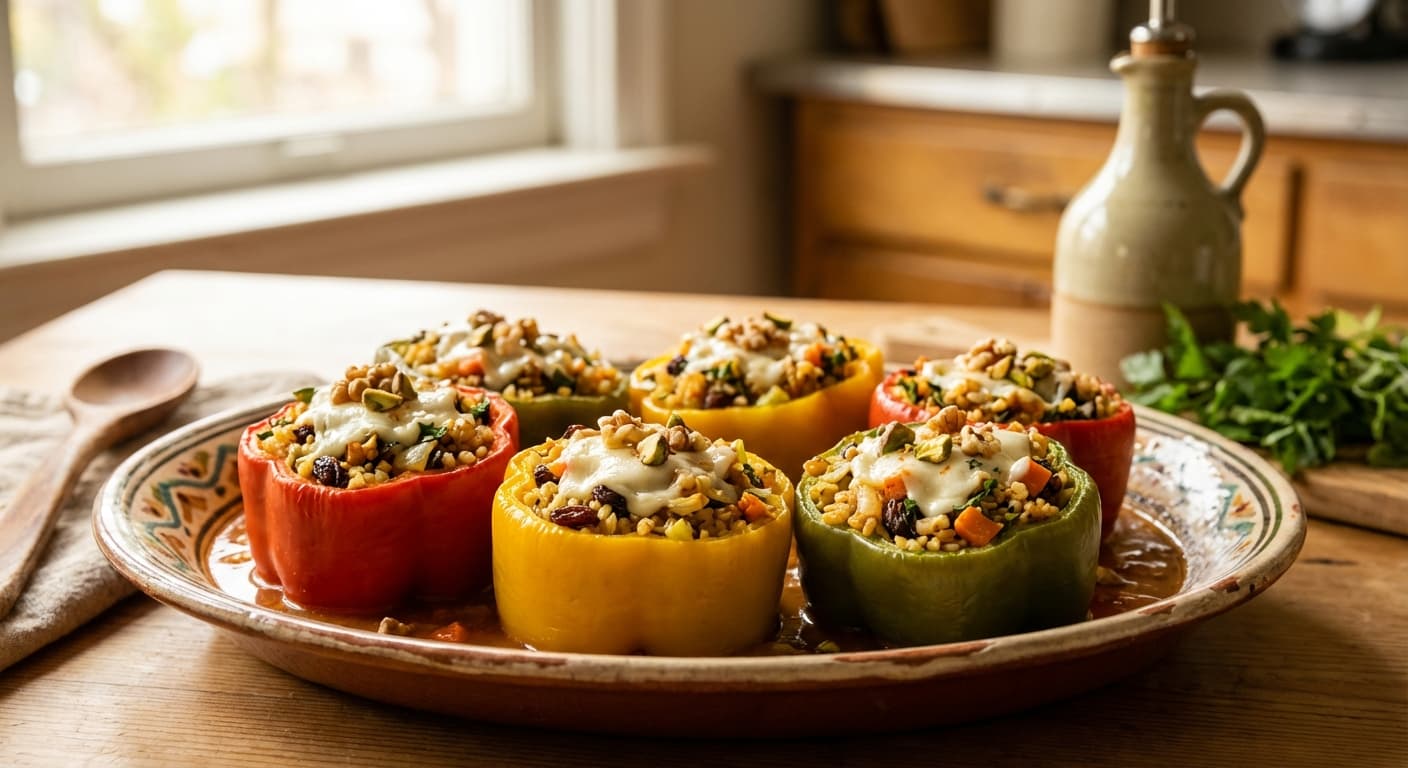 Dolmeh-ye Felfel-e Giahi — Persian Vegetarian Stuffed Peppers - authentic persian recipe