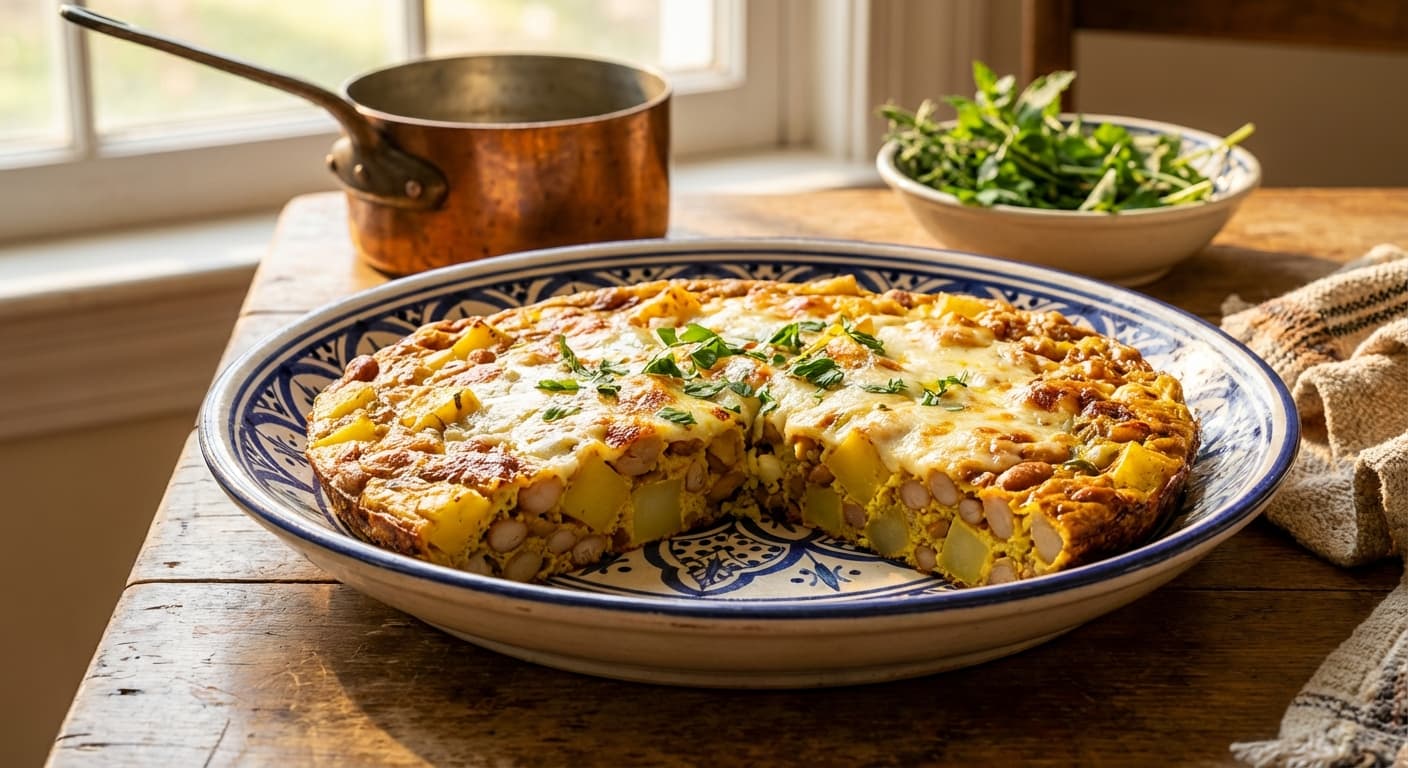 Estamboli Kuku — Persian Potato and Bean Frittata - authentic persian recipe