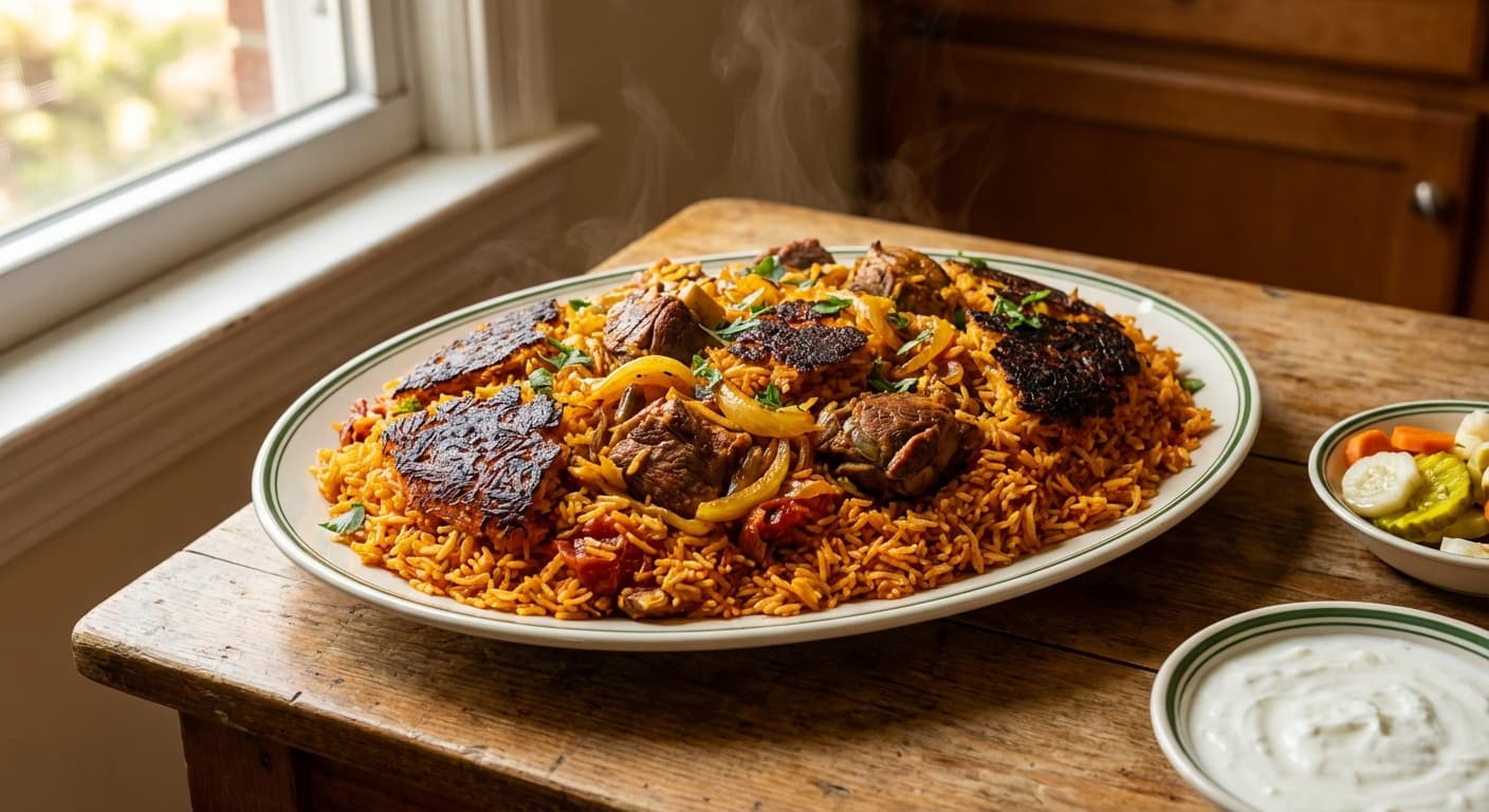 Estamboli Polo — Persian Tomato Rice with Lamb - authentic persian recipe