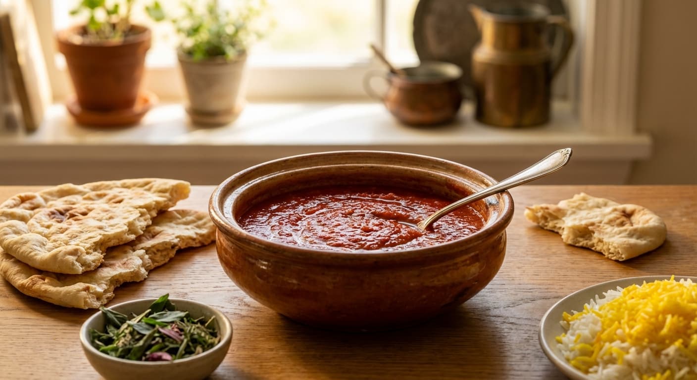 Fondou-ye Gojeh Farangi — Persian Tomato Fondue - authentic persian recipe