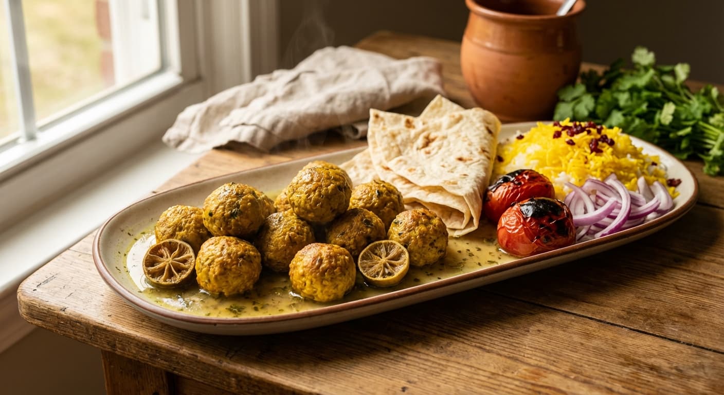 Geshneez Kebab — Persian Coriander & Split Pea Meatballs - authentic persian recipe