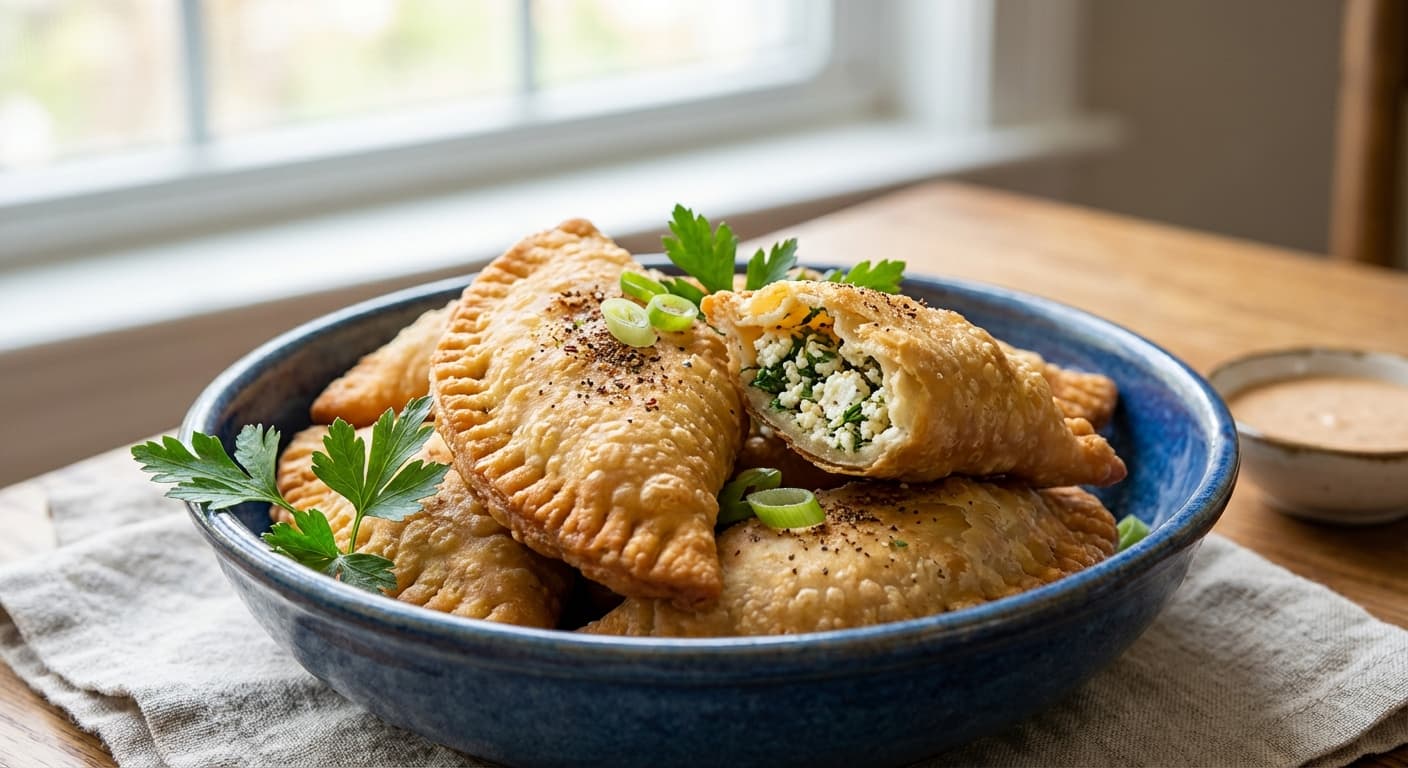Pirashki — Golden Cheese and Parsley Turnovers - authentic persian recipe