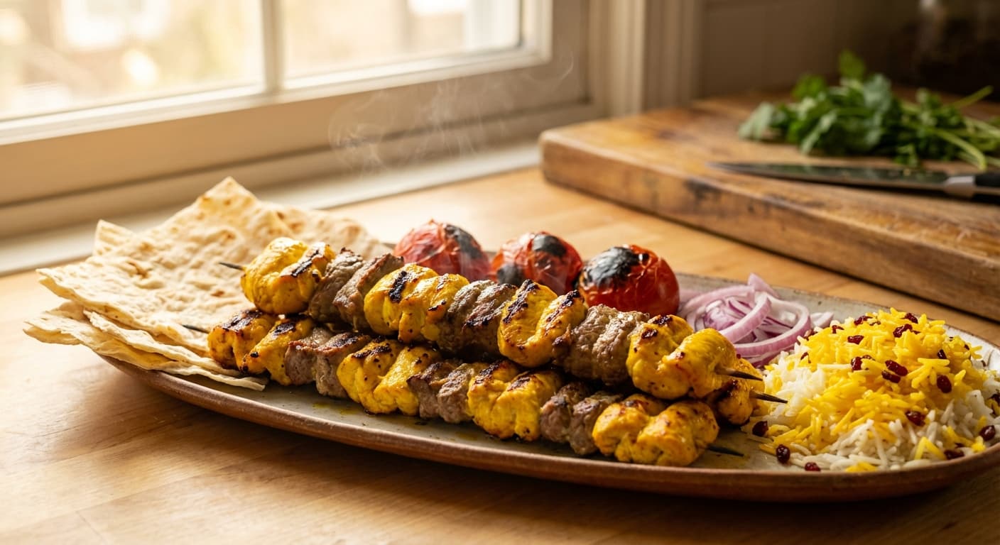 Halzooni Kabab — Persian Spiral Bakhtiari Kebab - authentic persian recipe