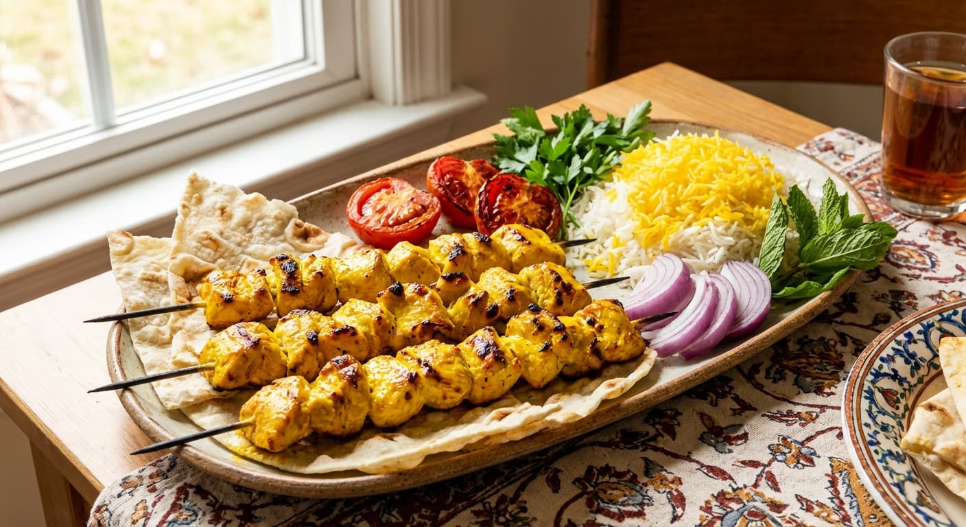 Joojeh Kabab — Persian Saffron-Yogurt Chicken Kebab - authentic persian recipe
