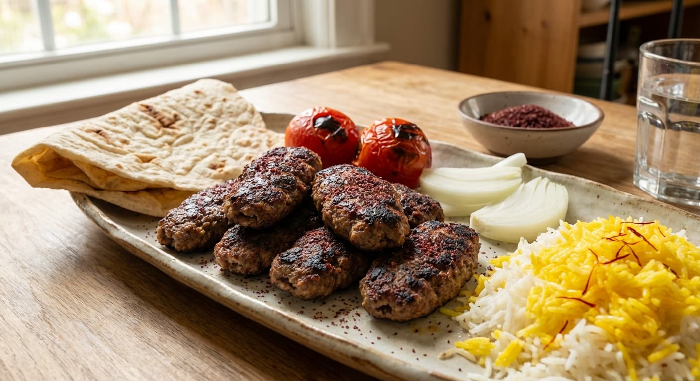 Kabab Tabei ( ) — Persian Pan-Seared Ground Meat Kebab - authentic persian recipe