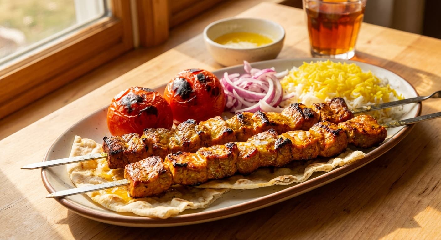 Kabob Chenjeh — Persian Saffron-Marinated Skewers - authentic persian recipe