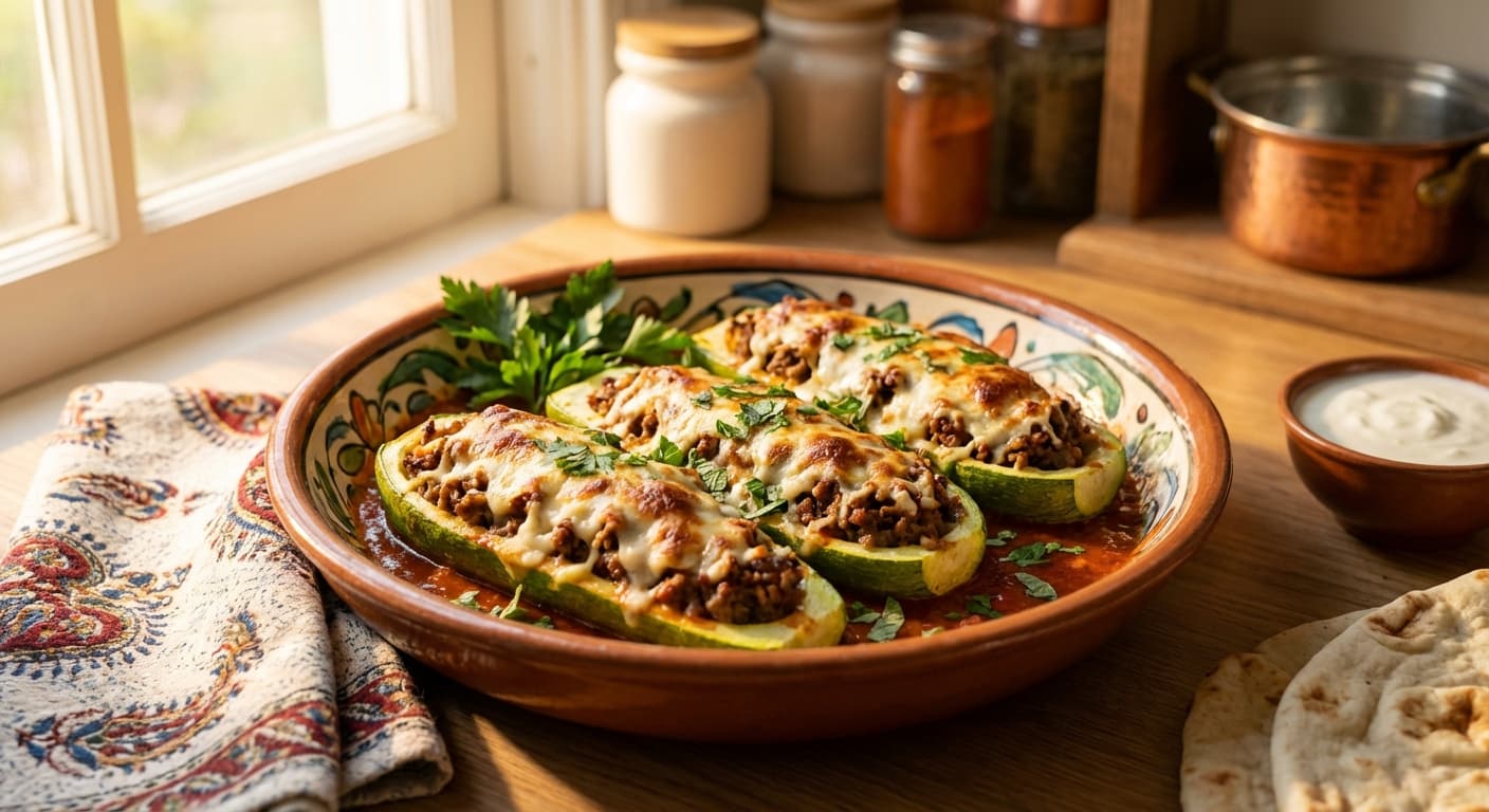 Kadoo-ye Daroon Por — Persian Stuffed Zucchini - authentic persian recipe