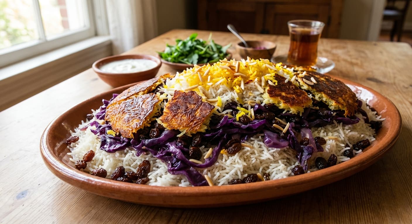 Kalam Polo — Persian Cabbage Rice - authentic persian recipe