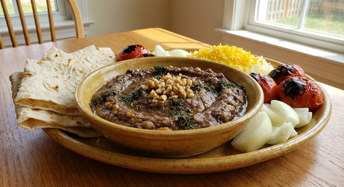 Kaleh Kabab — Persian Smoked Eggplant & Walnut Dip - authentic persian recipe
