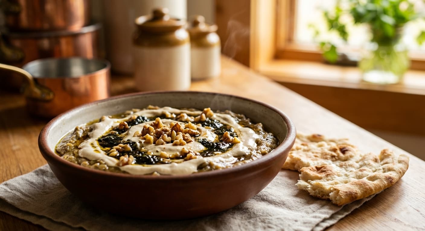 Kashk Bademjan — Smoky Persian Eggplant with Fermented Whey - authentic persian recipe