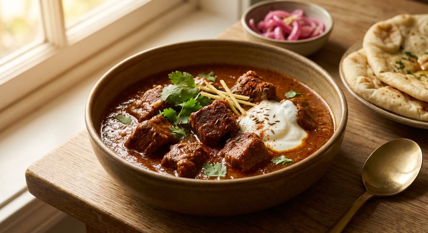 Rogan Josh — Kashmiri Lamb Curry in Yogurt Gravy - authentic indian recipe
