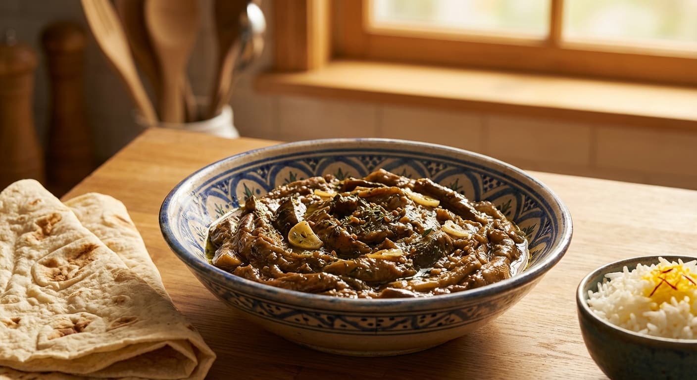 Khoorak-e Bademjan — Persian-Style Sautéed Eggplant - authentic persian recipe