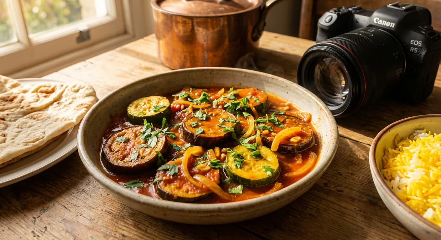 Khorak-e Bademjan o Kadoo — Persian Eggplant and Zucchini Medley - authentic persian recipe