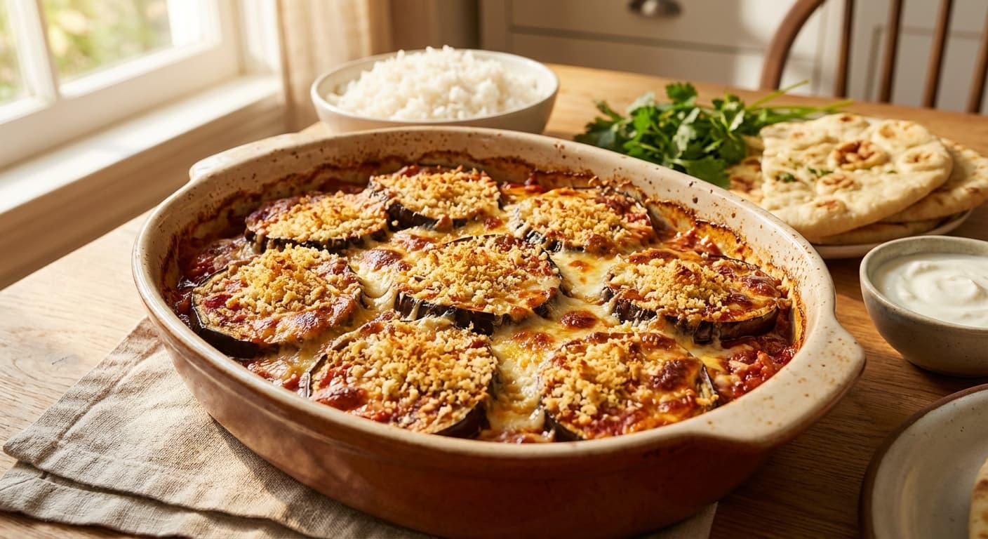 Khorak Bademjan va Panir — Persian Baked Eggplant & Cheese Casserole - authentic persian recipe