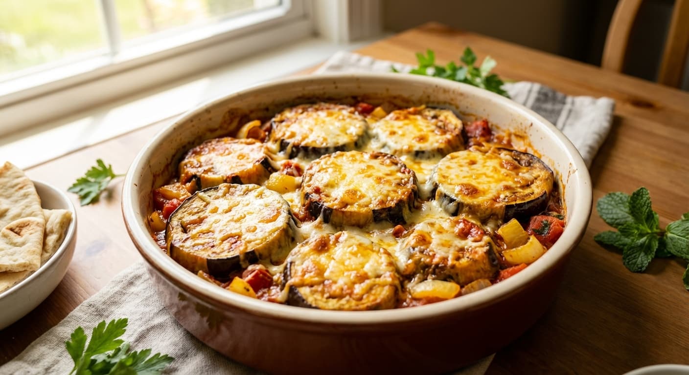 Khorak-e Bademjan — Persian-Style Baked Eggplant with Cheese - authentic persian recipe