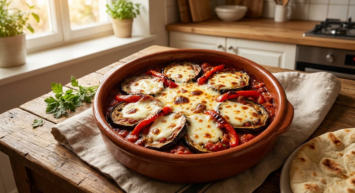 Khorak-e Bademjan ba Mozzarella — Persian-Style Eggplant with Mozzarella - authentic persian recipe