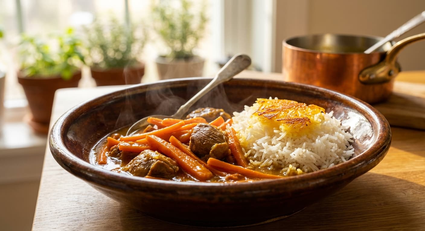 Khorak-e Havij — Persian Sweet-and-Sour Carrot Stew - authentic persian recipe