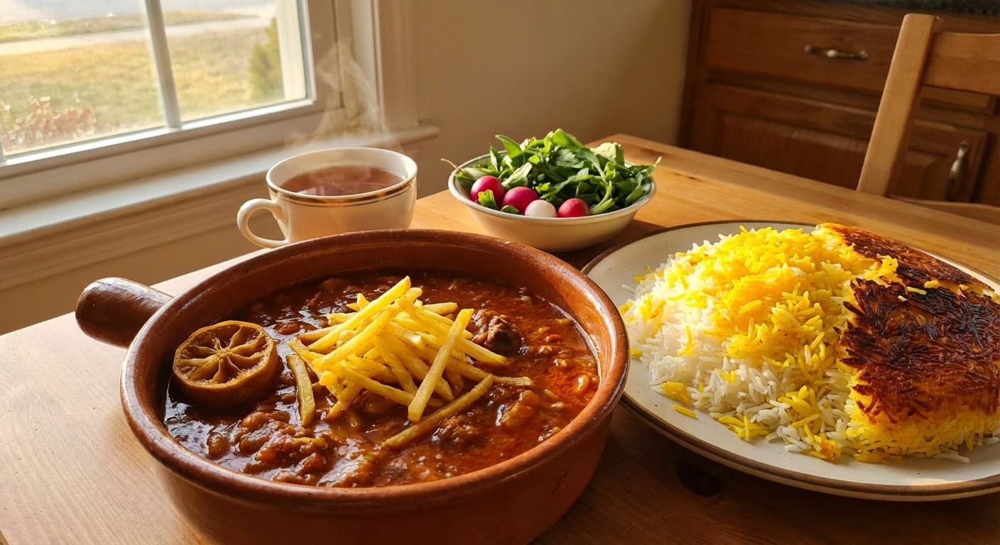 Khoresh Gheymeh — Persian Split Pea Stew with Ground Beef - authentic persian recipe