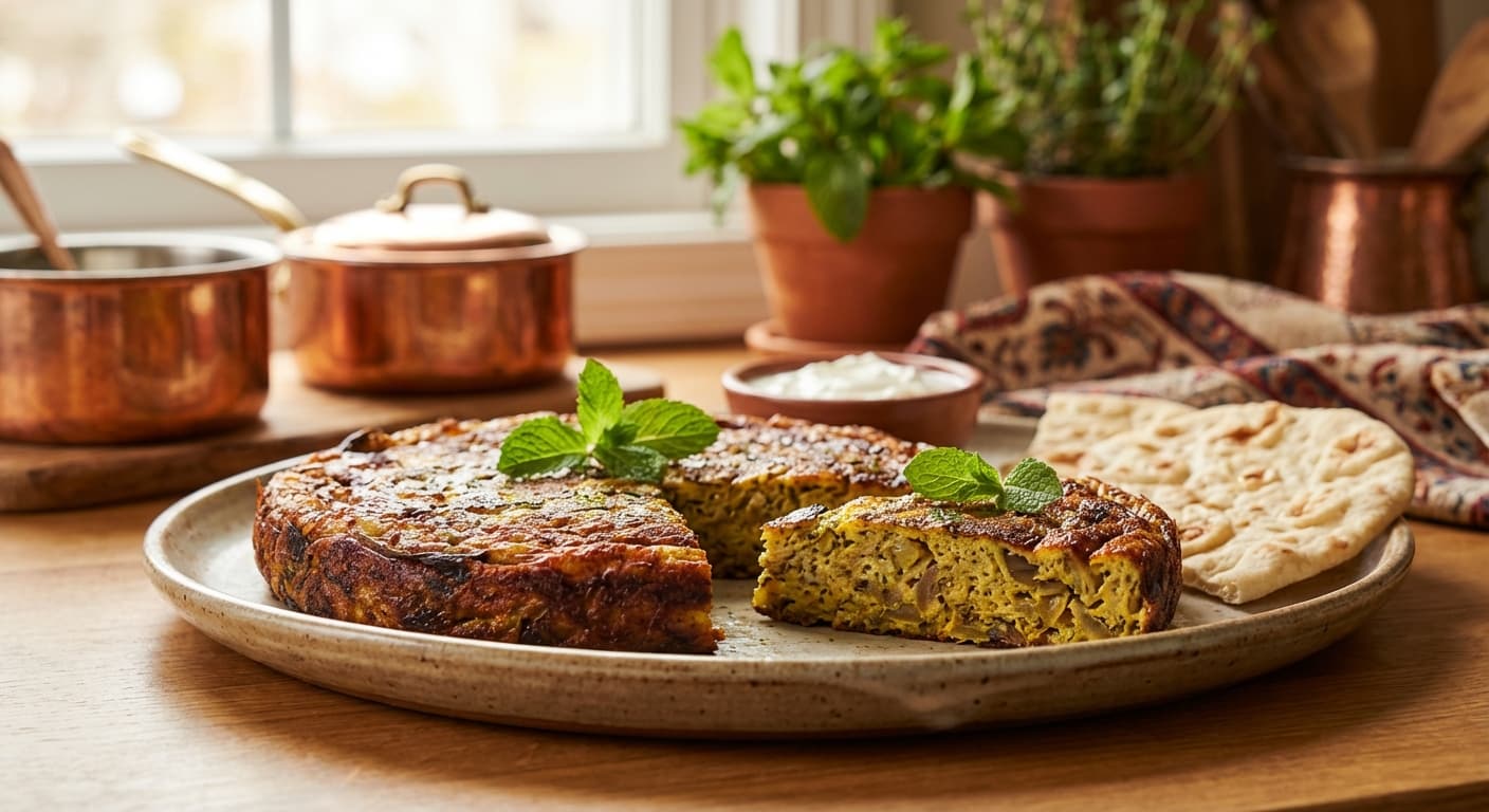 Kookoo Bademjan — Persian Eggplant Frittata - authentic persian recipe