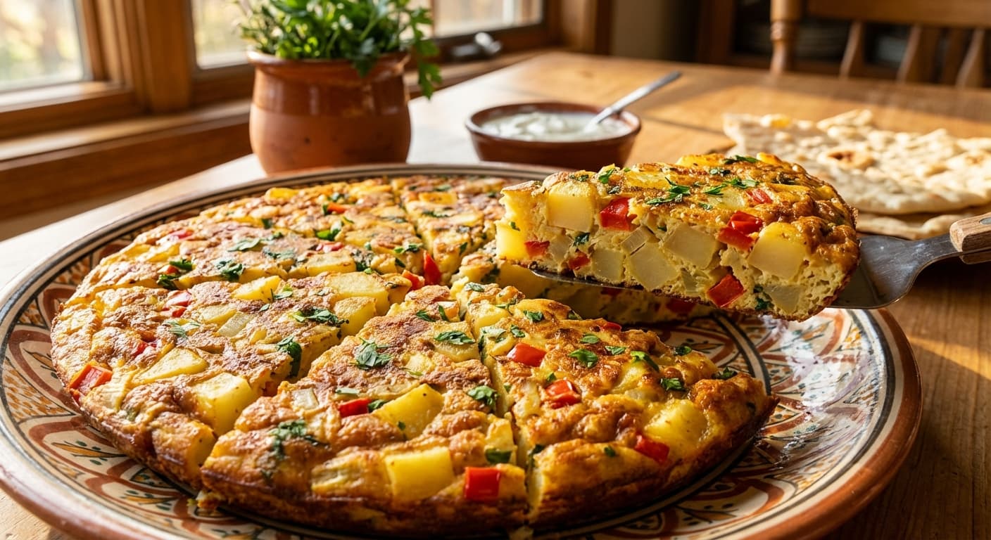 Kookoo Sibzamini — Persian Potato & Vegetable Frittata - authentic persian recipe